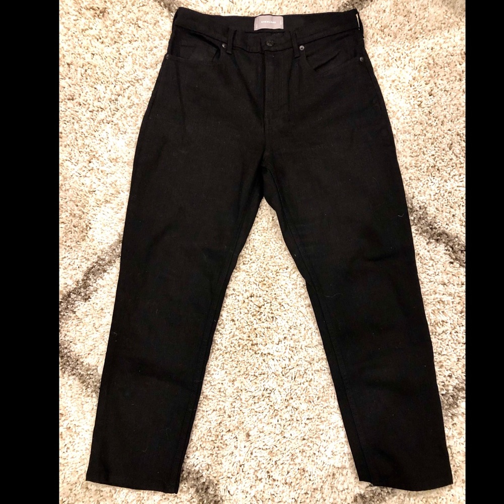 Everlane Black Highrise Cheeky Straight size 30